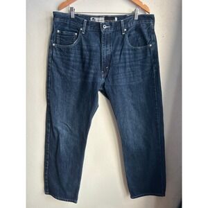 Levi Strauss Silver Tab Straight Dark Wash Denim Jeans Mens W38 L30 (Fits 38x28)